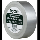Duct Tape, Polyethylene material, Silver, 60 yd. length, 2 in. width, 9 mil. thickness, +200 DEG F temperature range, Cloth backing material
