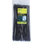Standard Duty Cable Ties, 0.18 in. width, 7.56 in. length, 0.052 in. thickness, 1.875 in. bundle diameter, Nylon material, UV Black, 50 lb. tensile strength
