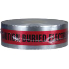 Detectable Tape, Red, 1000 ft. length, Foil Bonded Polyethylene material, "Caution Buried Electric Line Below" legend, 4.5 mil. thickness, 3 in. width