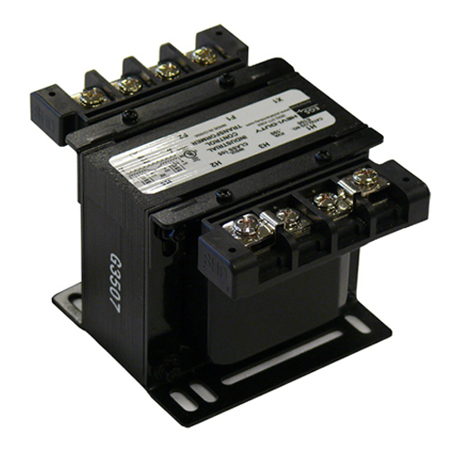 Encapsulated Industrial Control Transformer 100VA, Volts Primary: 208/240/480/600, 200/230/460/575, Volts Secondary: 120/24, 115/23, Frequency: 60 HZ