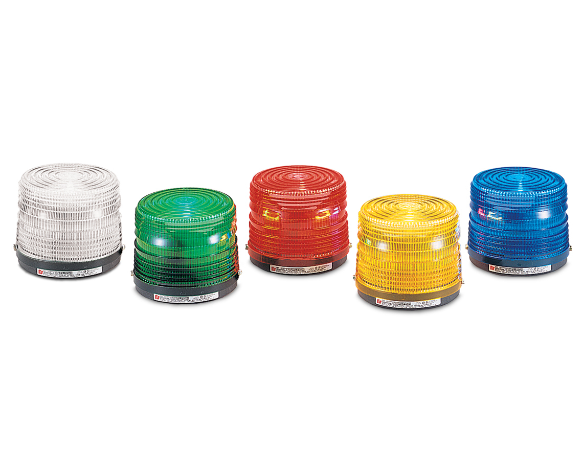 Electraflash Strobe Warning Light, 24VDC, Amber - Available in 12VDC, 24VDC, 120VAC and 240VAC. Five dome colors:  Amber, Blue, Clear (240VAC model only), Green (excludes 12VDC model) and Red. 4,000 hour strobe tube. Surface mount or integrated 1/2-inch NPT pipe mount. Indoor/outdoor use. Conformal coated PCB. Type 3R enclosure. CSA Certified. UL and cUL Listed.