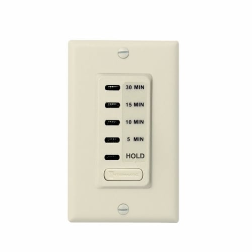 The Electronic Auto-Off Timer 5/10/15/30 Minute With HOLD Ivory This Series Decorator Electronic Auto Shut-OFF Timers provide silent operation in time ranges from 5 minutes to 12 hours.