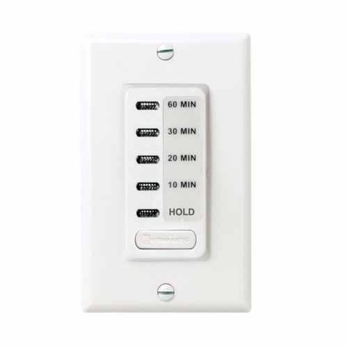The Electronic Auto-Off Timer 10/20/30/60 Minute With HOLD White The EI200 Series Decorator Electronic Auto Shut-OFF Timers provide silent operation in time ranges from 5 minutes to 12 hours.