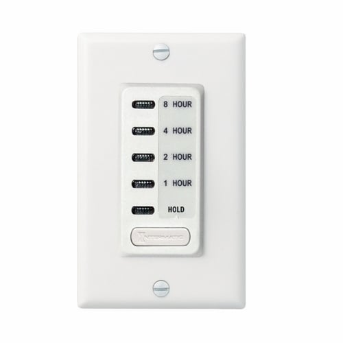 The Electronic Auto-Off Timer 1/2/4/8 Hour With HOLD White The EI200 Series Decorator Electronic Auto Shut-OFF Timers provide silent operation in time ranges from 5 minutes to 12 hours.