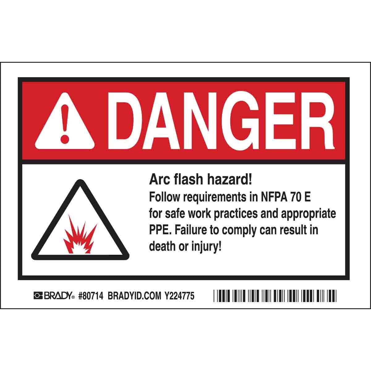 Label,B302,6x4,Bk/Rd/Wt,80714,5/PK