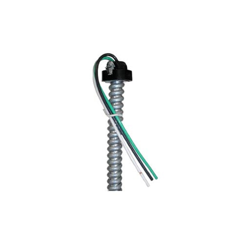 EPCO, Fixture Whip, Solid Wire, Number Of Conductors: 3, Conductor Size: (3) 16 AWG, Voltage Rating: 120 V, Insulation Material: THHN, Color: Black,White,Green, Length: 6 FT, Includes: Polycarbonate Snap-In Connectors