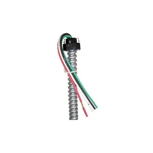 EPCO, Fixture Whip, Solid Wire, Number Of Conductors: 4, Conductor Size: (4) 16 AWG, Voltage Rating: 120 V, Insulation Material: THHN, Color: Black,Red,White,Green, Length: 6 FT, Includes: Polycarbonate Snap-In Connectors