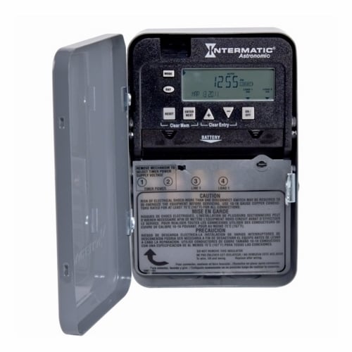 The 7D 30A SPST ASTRO 120-277V NEMA1 This 7-Day Astronomic Time Switch features independent 7-Day programming to provide flexibility for applications where load switching differs each day of the week. These time switches provide dependable and uncomplicated performance, plus to-the-minute programming for accurate load control and reduced energy costs. Up to 28 ON/28 OFF (56 events) can be preset to automatically repeat. Each event can be applied to any combo of circuits and days. Each circuit is provided with an independently scheduled Astronomic ON event and Astronomic OFF event. The program can be disabled at an time by placing the time switch in the Manual operating mode. Each time switch is housed in a lockable enclosure to protect from vandalism and unauthorized tampering.