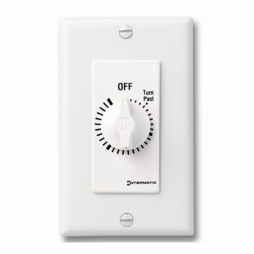 This 2 hour ivory Decorator Auto-Off Timer is designed to replace any standard wall switch - single or multi-gang. The energy-efficient mechanical timer does not  require electricity to operate. In addition, it automatically limits the ON times  for fans, lighting, motors, heaters, and other energy consuming loads.