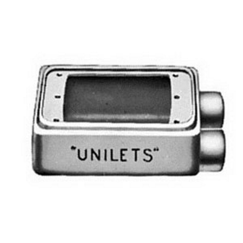 Unilet; Deep Rigid Top 1-Gang FDS Device Box; 2.690 Inch Depth, Copper-Free Aluminum, 25 Cubic-Inch, 1 Inch Hub