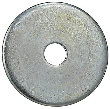 Fender Washer, Steel material, Zinc Plated Finish, 3/8 in. inside diameter, 1-1/4 in. outside diameter, Tuff Pack Packaging