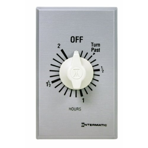 2 HOUR Commercial Auto-Off Timer is designed to replace any standard wall switch - single or multi-gang. This energy-efficient mechanical timer does not require electricity to operate. In addition, it automatically limits the ON times for fans, lighting, motors, heaters, and other energy consuming loads.