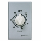 This 60 min Commercial Auto-Off Timer is designed to replace any standard wall switch - single or multi-gang. This energy-efficient mechanical timer does not  require electricity to operate. In addition, it automatically limits the ON times for fans, lighting, motors, heaters, and other energy consuming loads.