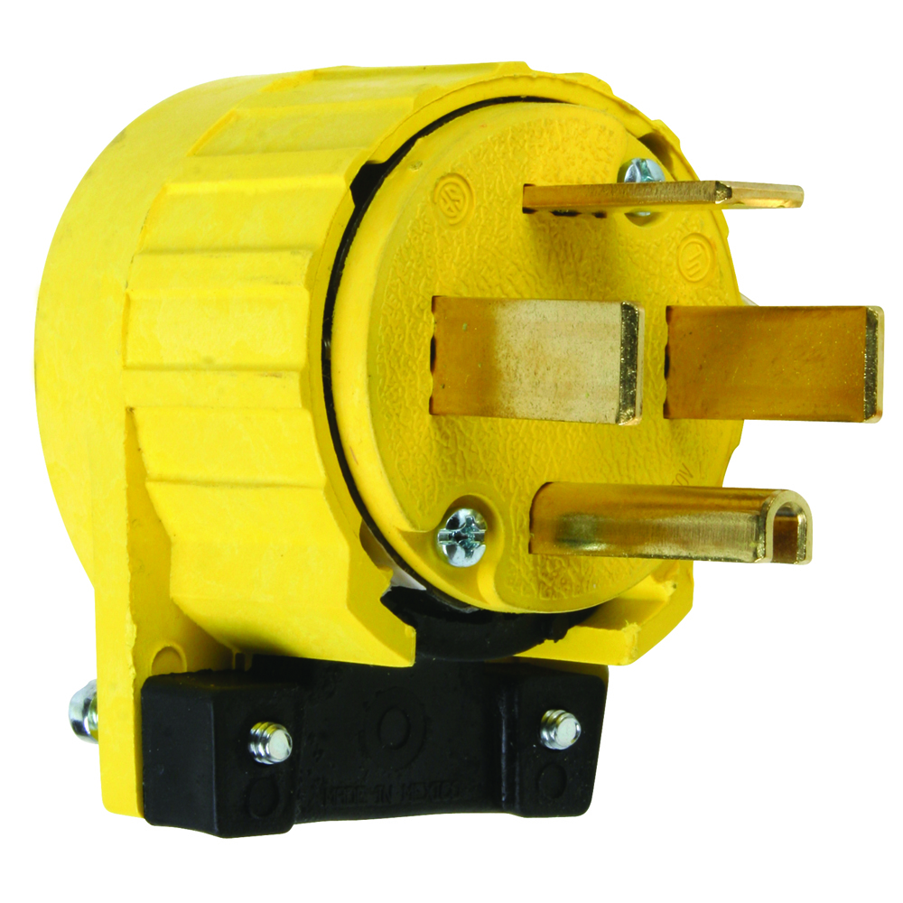 3p/4watt 60amp 125/250volt Angle Plug