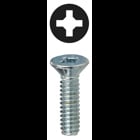 Machine Screw, Steel material, 2 in. length, #6-32 thread size, Flat head type, Zinc Plated Finish, Square/Phillips drive type