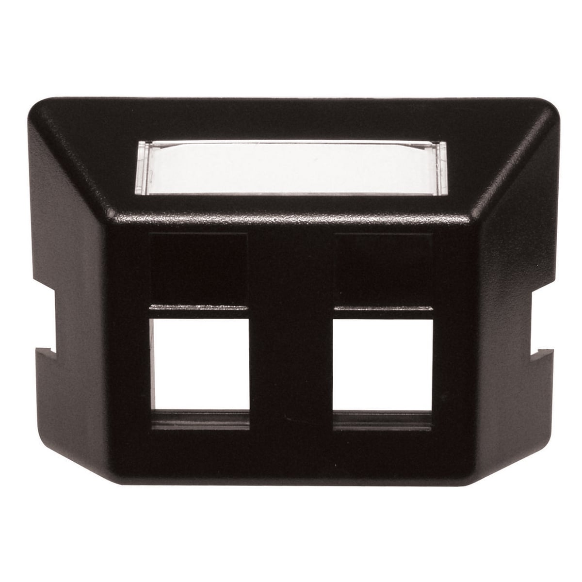Phone/Data/Multimedia Hardware, Furniture Plate, 2-Port, Black