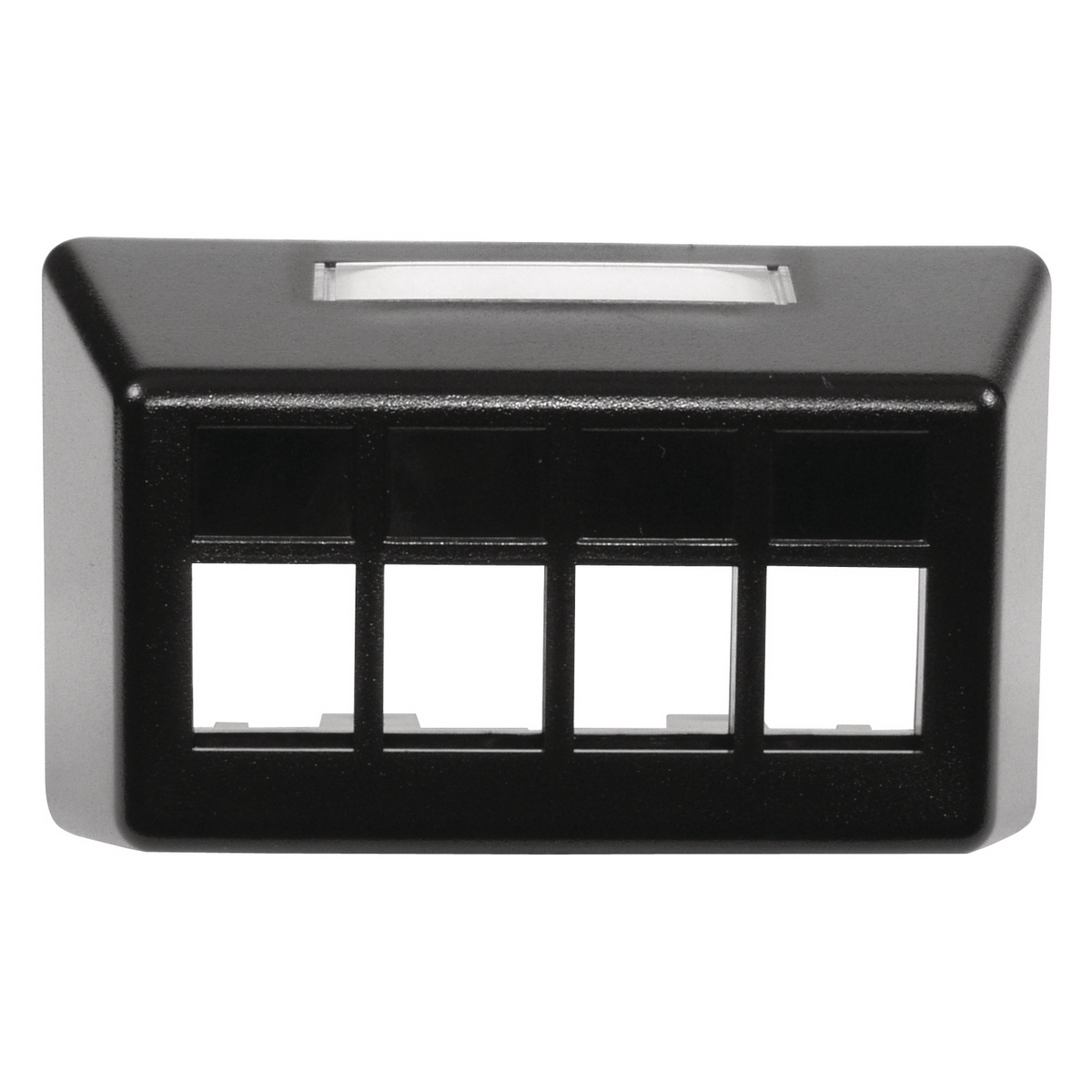 Phone/Data/Multimedia Hardware, Furniture Box, 4-Port, Black