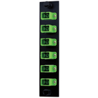 FSP Adapter Panel, 6-Fiber, SC/APC Simplex, 6-Port, Loaded with 6 Adapters, Zircon Sleeves, Green