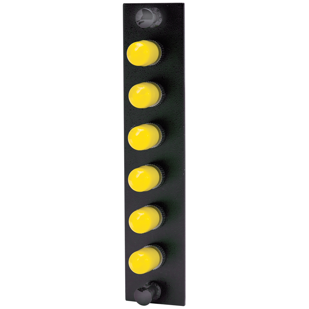 FSP Adapter Panel, 6-Fiber, ST Simplex, 6-Port, Loaded with 6 Adapters, Phosphor Bronze