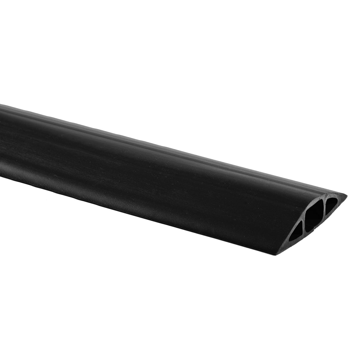 Kellems Wire Management, FloorTrak Flexible Non-Metallic Cover for Cables, Size 4, Black, 25'