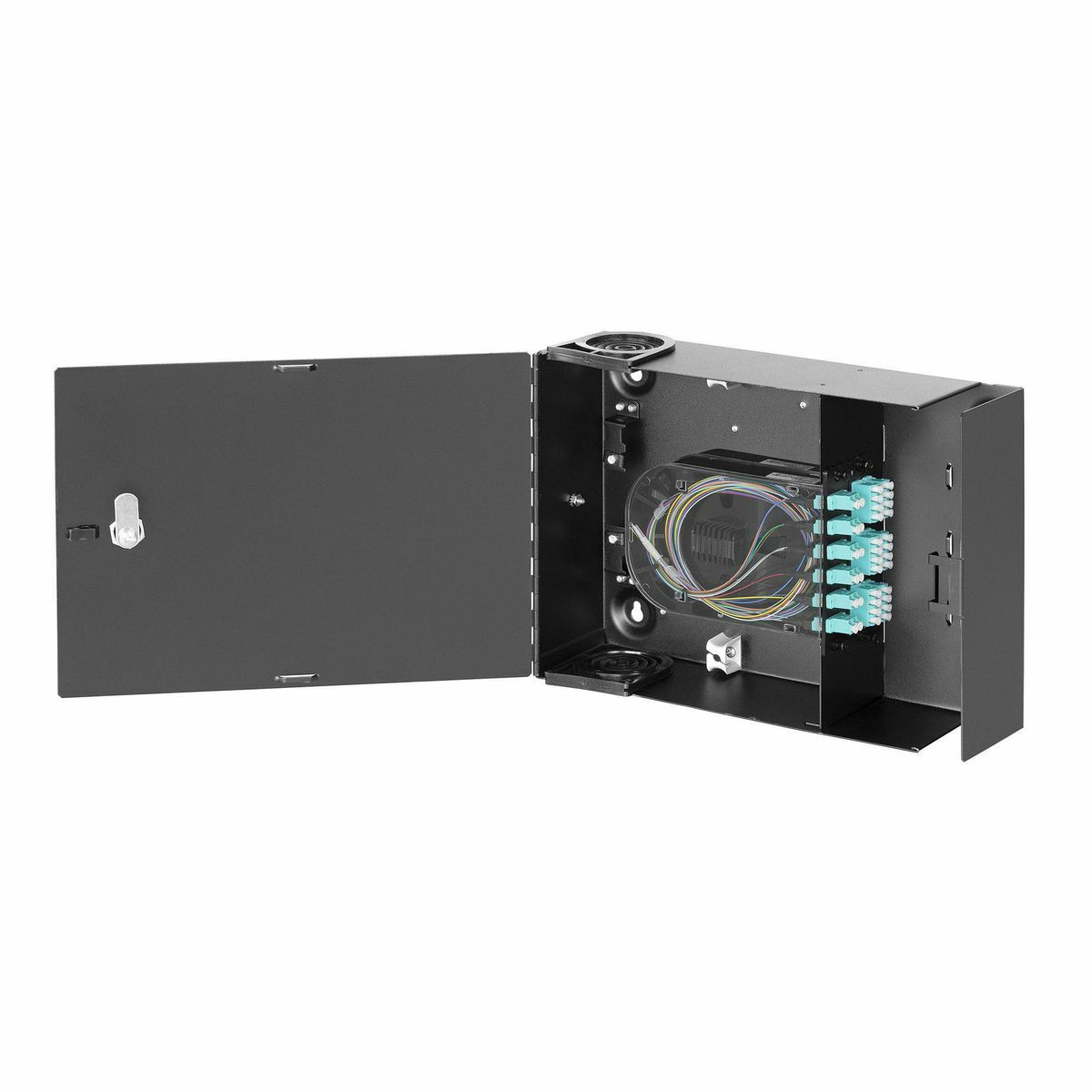 OPTIchannel Wall Mount Cabinet, Single- Door, 2) FSP Adapter Panels (Unloaded).