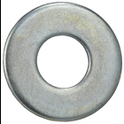 Flat Washer, Steel material, Zinc Plated Finish, 3/32 in. thickness, 1-3/8 in. outside diameter, 9/16 in. inside diameter, fits bolt size 1/2 in.