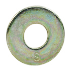 Flat Washer, Hard Alloy material, Zinc Plated Finish, 1/16 in. thickness, 7/8 in. outside diameter, 3/8 in. inside diameter, fits bolt size 5/16 in.