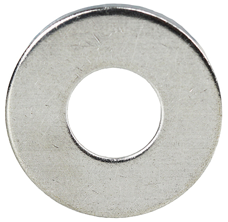 FWS8 Flat Washer, #8 Nominal, 3/16 in ID x 7/16 in OD, 3/64 in THK, Stainless Steel