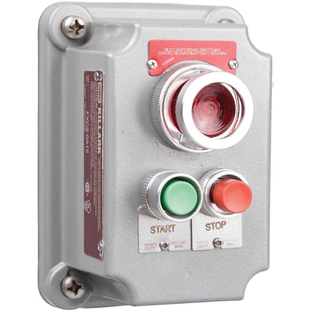FXCS Momentary Contact, 2 Mini Push Button, 1 Pilot Light
