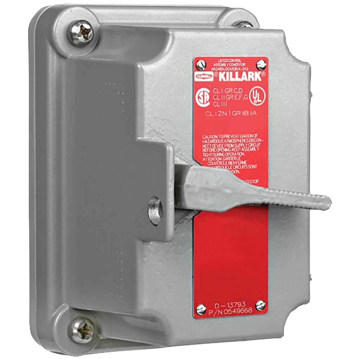 FXS Series - Aluminum 3-Pole Tumbler Switch Cover With Device - Factory Sealed - 15A