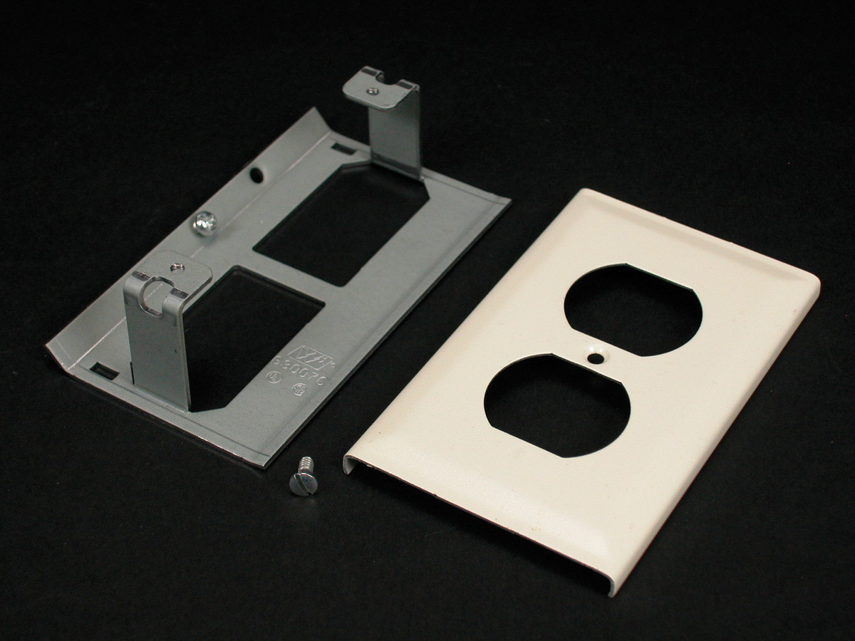 Duplex Receptacle Cover Fitting; Gray