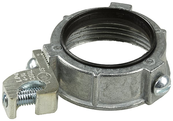 Ground Bushing, 14 SOL to 1/0 STR conductor size, 3-1/2 in. Size, Aluminum, Copper material