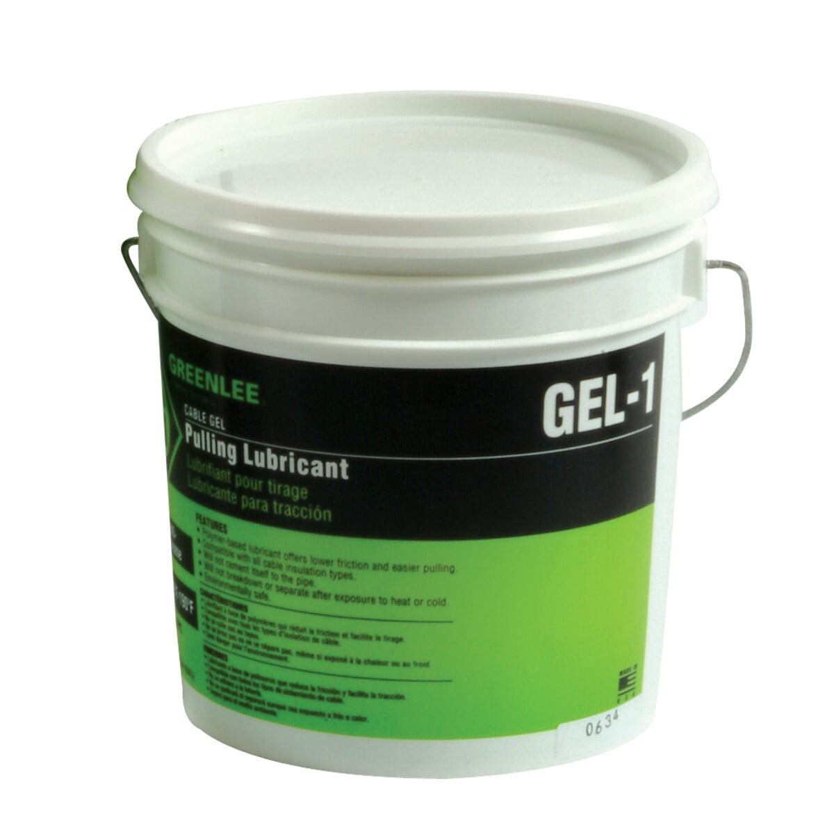 Cable-Gel Cable Pulling Lubricant One (1) Gallon.  Polymer-based, no silicon lubricant offers lower friction and easier pulling.  Compatible with all cable insulation types.  Cleans up quickly.  Non-staining.  Higher lubricity than competitive products.  Will not cement itself to the pipe.  Dries slowly.  Can be applied by hand or pump.  Will not break down or separate after exposure to heat or cold.  Environmentally safe/non-hazardous.