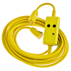 Power Protection Products, GFCI Linecords, Commercial, Manual Set, 15A 120V AC, 5-15R, 50' Cord Lenth, 4-6 mA Trip Level, Yellow.