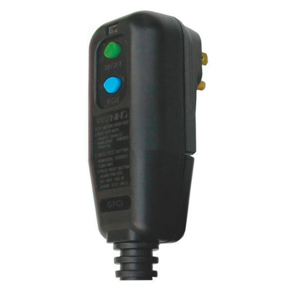 Power Protection Products, GFCI Plugs, Commercial, Auto Set, 15A 120V AC, 5-15R, Plug Only, 4-6 mA Trip Level, Black.