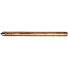 Ground Rod, 8 ft. length, Copper material, 1/2 in. diameter