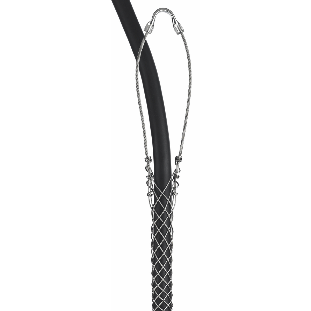Service Drop Support Grips, Light Duty, Single Eye, Single Weave, Closed Mesh, Tin-Coated Bronze, 0.70-0.81"