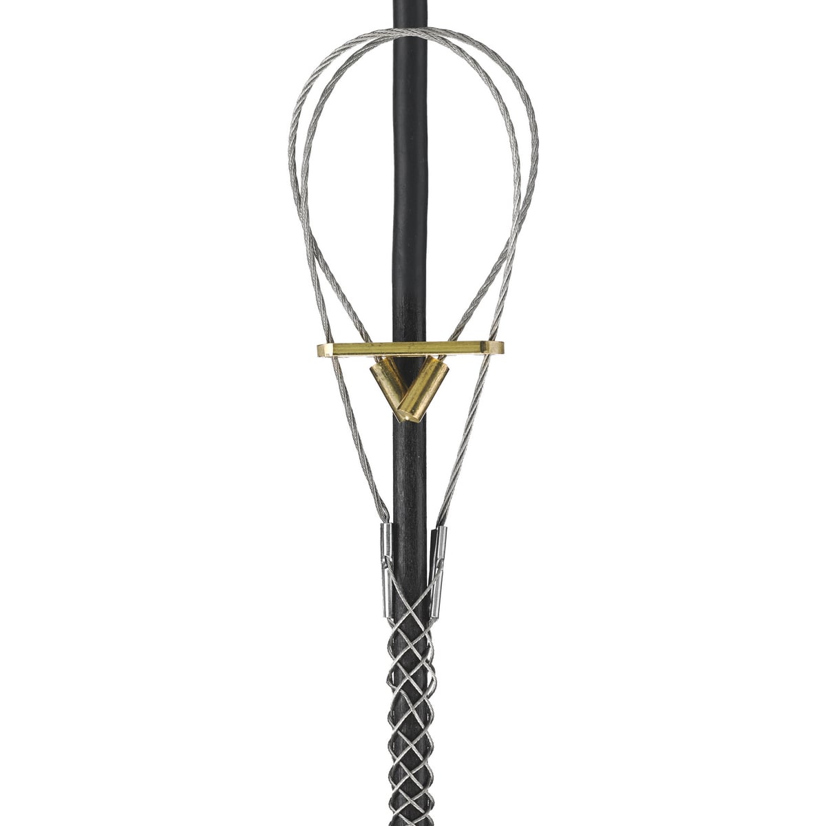 Service Drop Support Grips, Light Duty, Universal Eye, Single Weave, Closed Mesh, Tin-Coated Bronze, 0.46-0.56"
