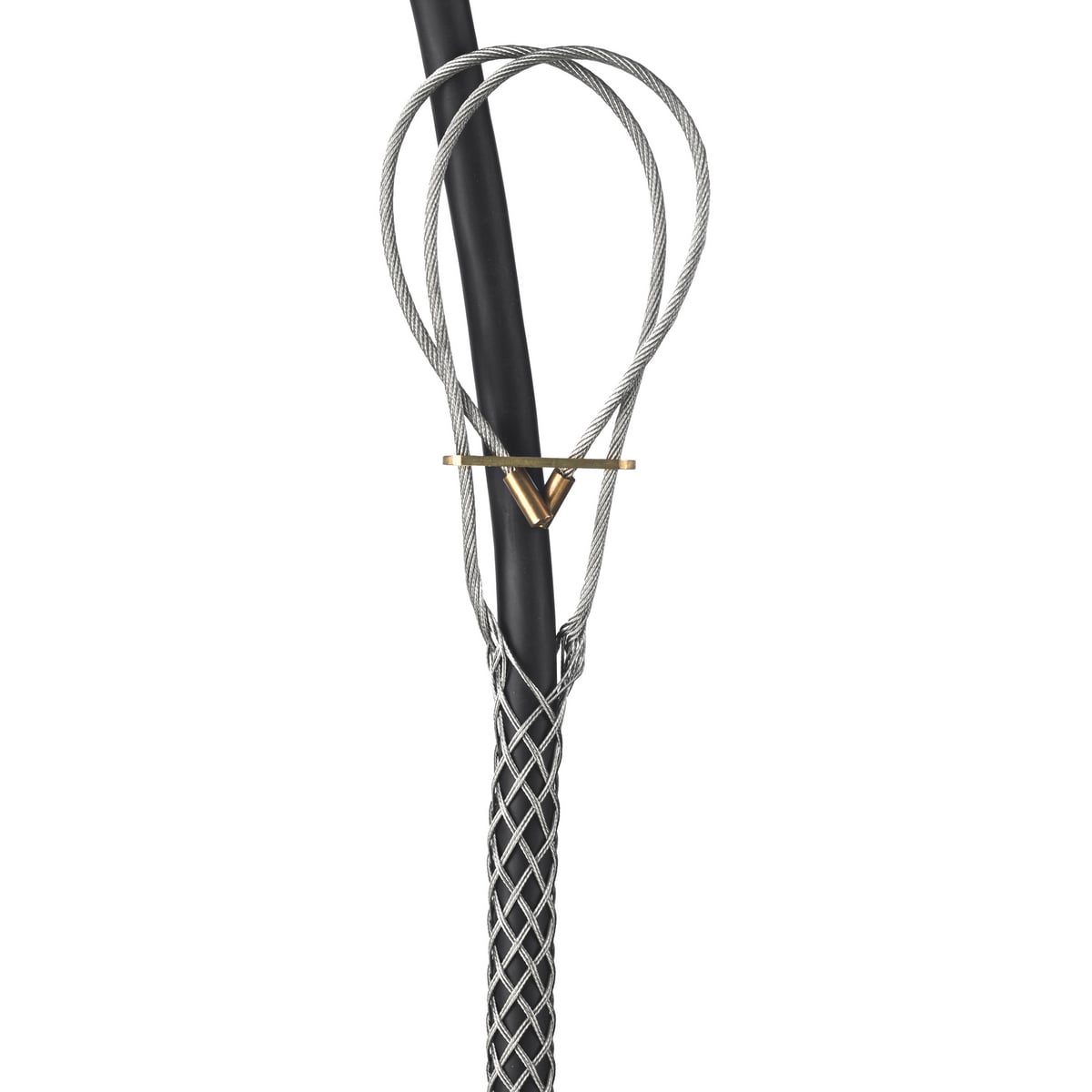 Service Drop Support Grips, Heavy Duty, Universal Eye, Multi Weave, Closed Mesh, Tin-Coated Bronze, 0.58-0.68"