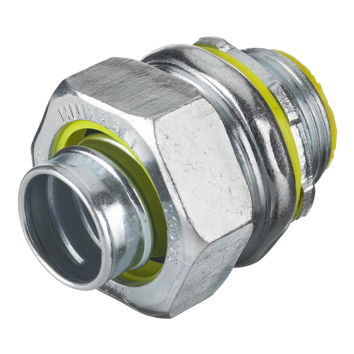 Kellems Wire Management, Liquidtight System, Straight Male Liquid Tight Connector, 1", Steel, Insulated