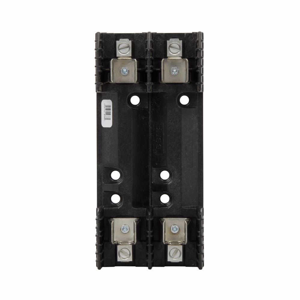 Eaton Bussmann series fuse block, 31-60A, Class H, Thermoplastic material, Box lug connection, 10 kAIC interrupt rating, 14 to 2 AWG (copper), 8 to 2 (aluminum) wire size, Used with NOS and RES Fuse, 600 Vac, 600 Vdc