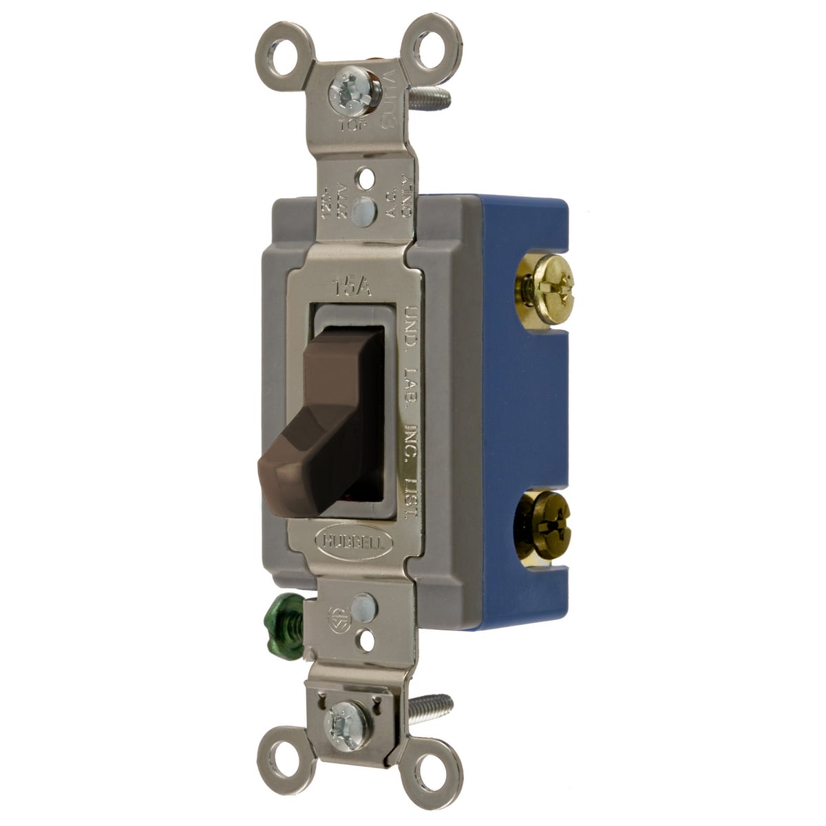 HBL1204 4-Way Extra Heavy Duty General Purpose Standard Toggle Switch, 120 to 277 V AC, 15 A, 4155 W Power Rating, 2-Position Contact