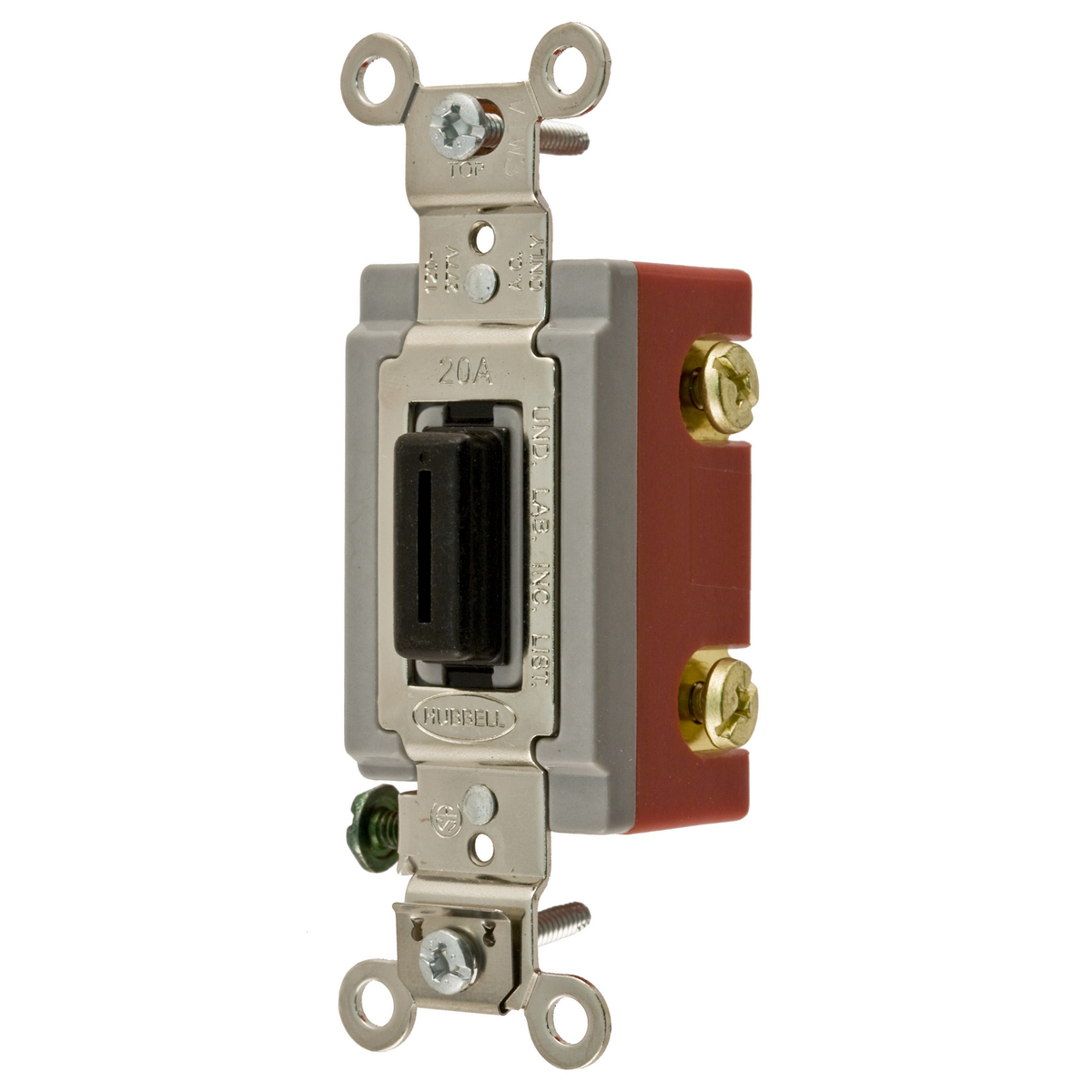 Switches and Lighting Controls,Extra Heavy Duty Industrial Grade, Locking Toggle Switches, General Purpose AC, Double Pole, 20A 120/277V AC, Back and Side Wired, Black Key Guide
