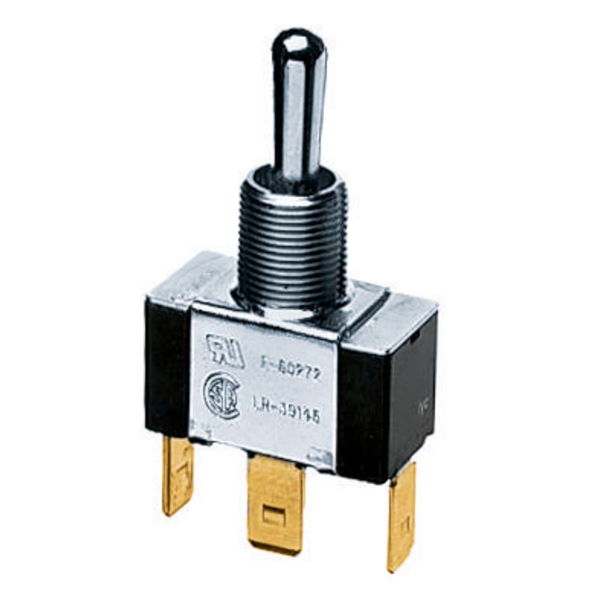 Switches and Lighting Controls, Commercial Grade, Panel Mount and Specialty Switches, Bat Handle Switches, Momentary Single Pole Double Throw Center Off, 10A 250V/10A