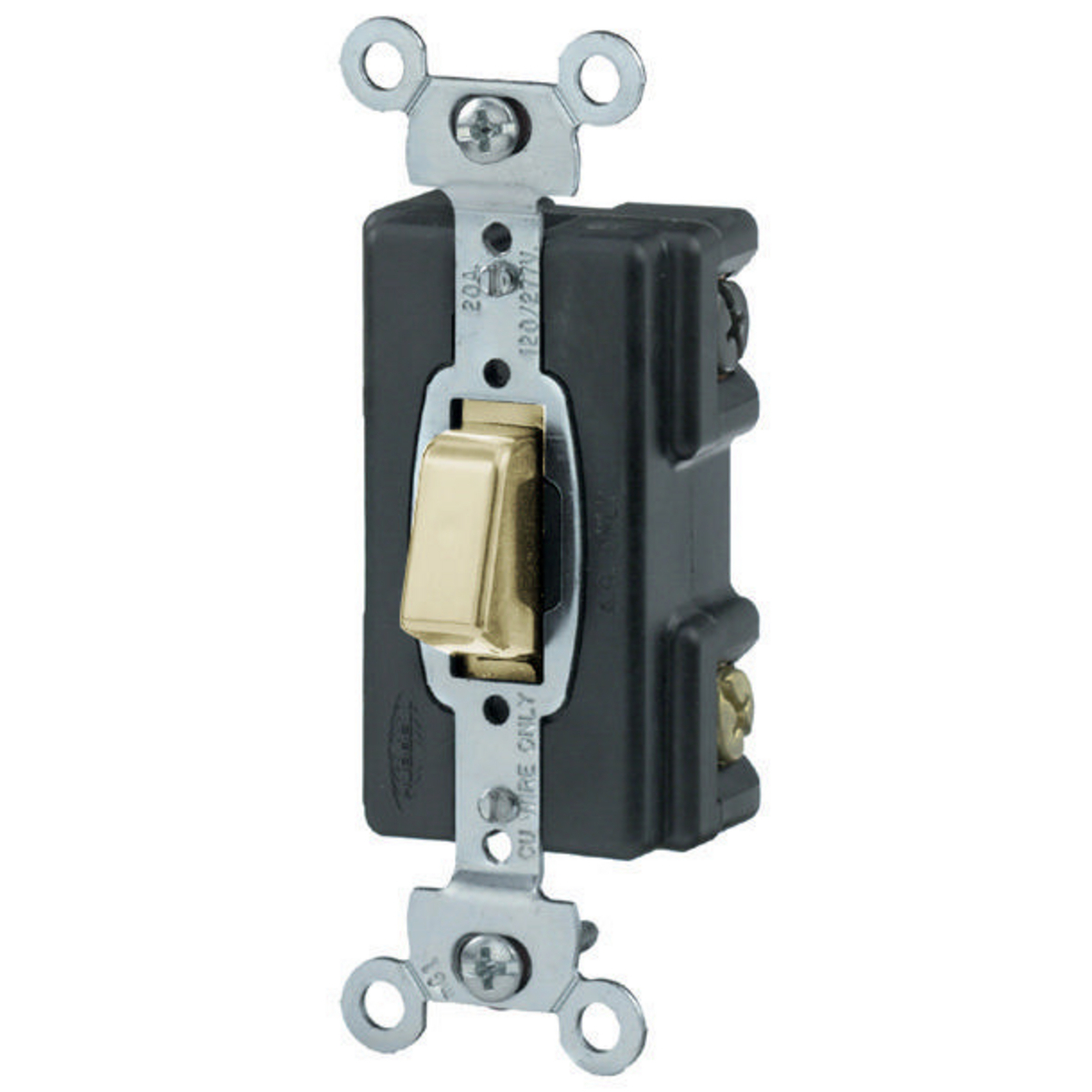 Switches and Lighting Controls, Illuminated Industrial Grade, PresSwitch, General Purpose AC, Four Way, 15A 120/277V AC, Screw Terminals , Ivory