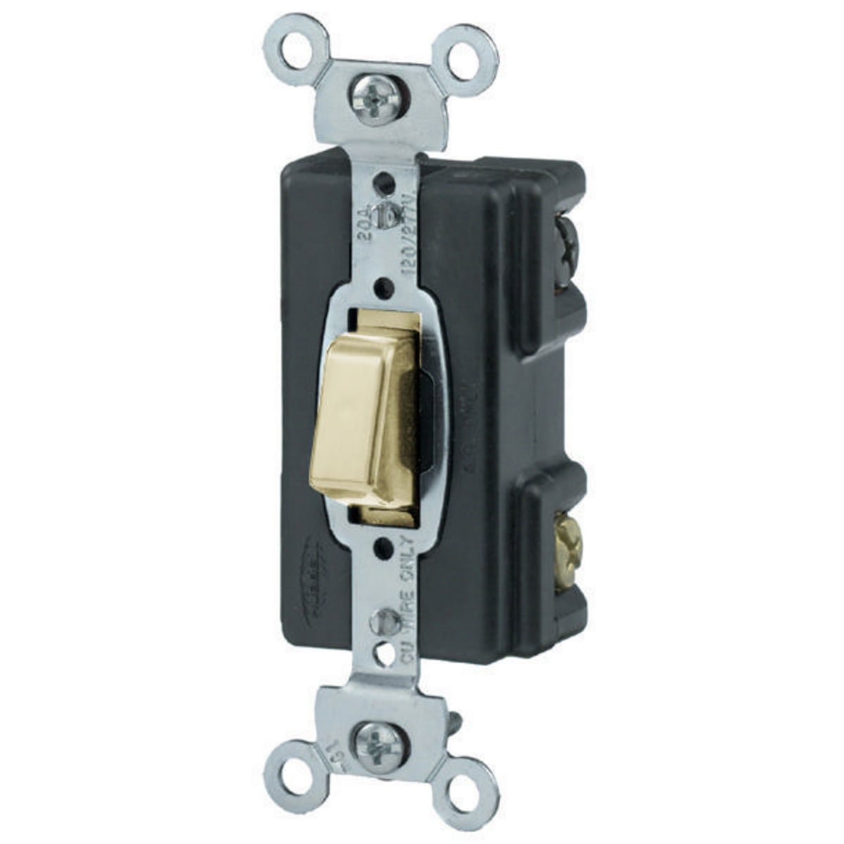 Switches and Lighting Controls, Illumianted Industrial Grade, PresSwitch, General Purpose AC, Single Pole, 20A 120/277V AC, Screw Terminals , Ivory
