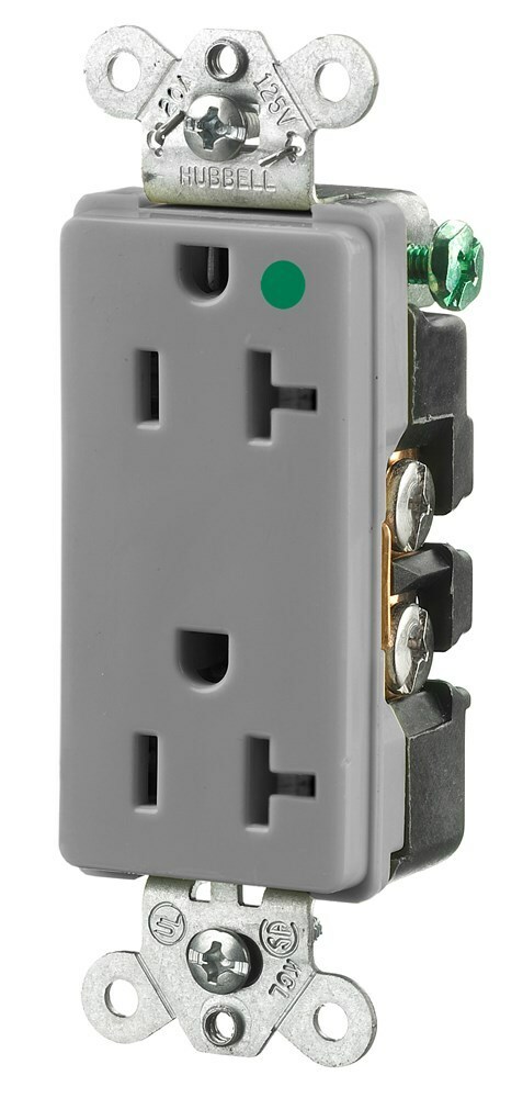 STYLE HG DUP RCPT, 20A 125V, 5-20R, GY