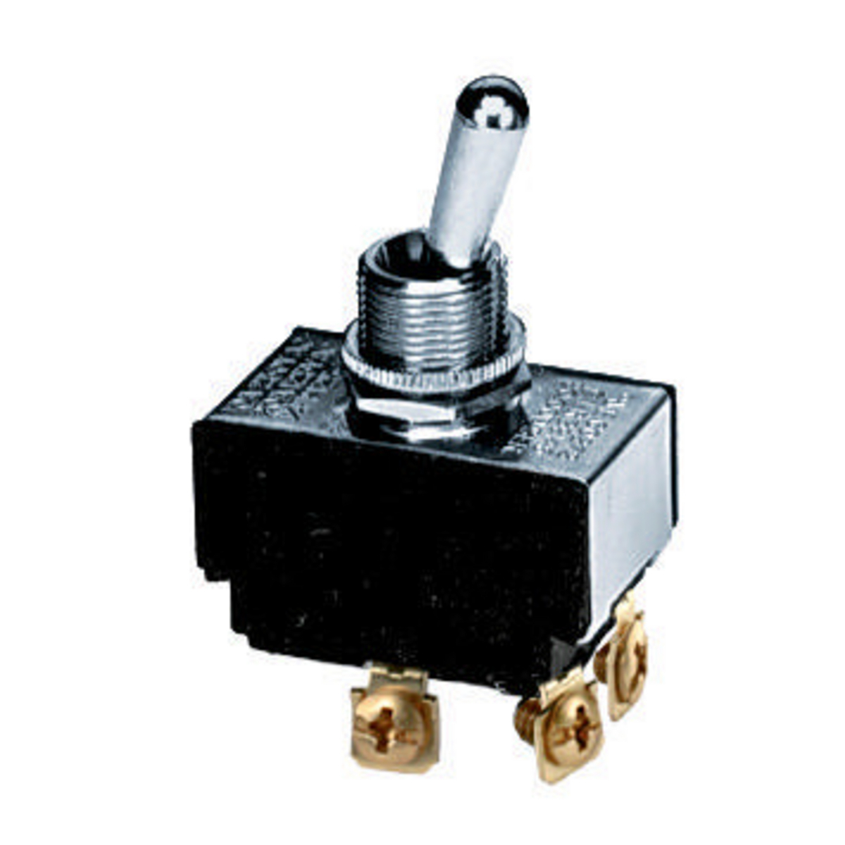Switches and Lighting Controls, Commercial Grade, Panel Mount and Specialty Switches, Bat Handle Switches, Double Pole Single Throw 10A 250V/10A 125V, Spade Terminals,