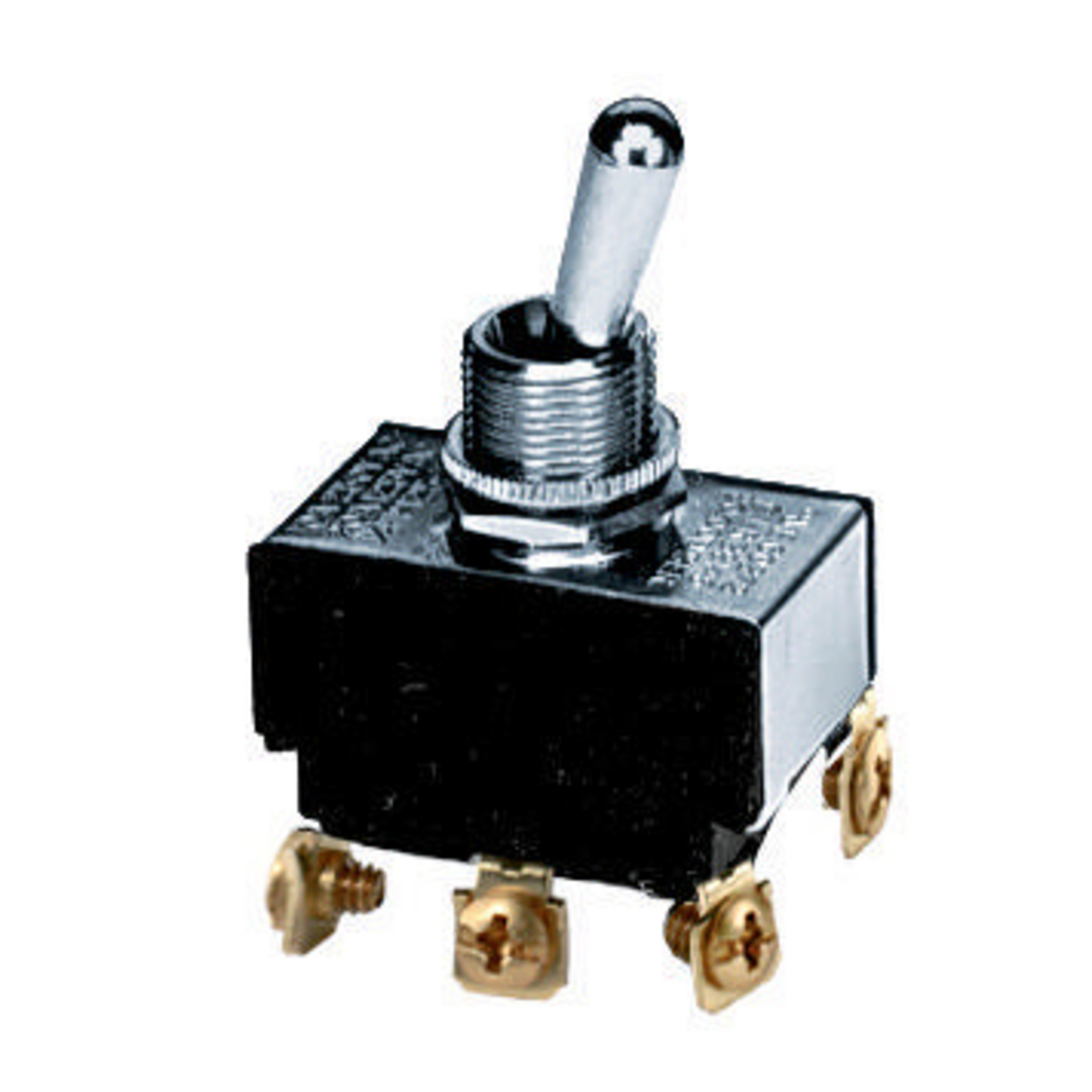 Switches and Lighting Controls, Commercial Grade, Panel Mount and Specialty Switches, Bat Handle Switches, Double Pole Double Throw 10A 250V/10A 125V, Screw Terminals,