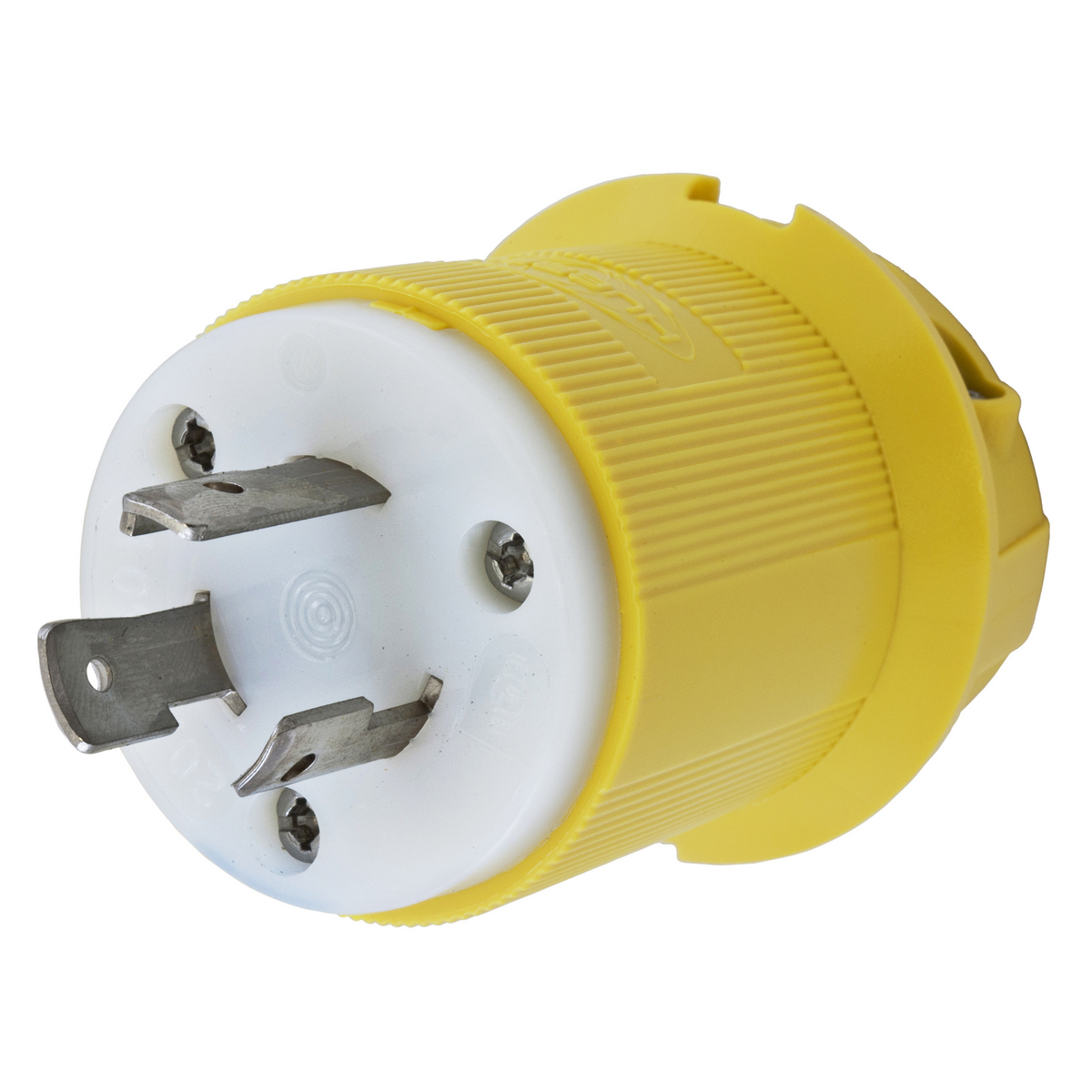 Locking Devices, Twist-Lock, Corrosion Resistant Insulgrip Plug, 20A, 250V AC, 2 Pole, 3 Wire Grounding, Yellow